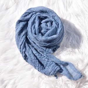 Medium blue gauze scarf